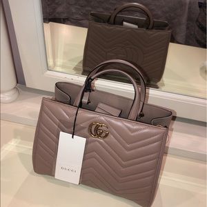 NWT Gucci Tan Lion Trap Chevron Marmont bag